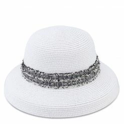 Milliot & Co Accessories Iris Straw Hat (White)