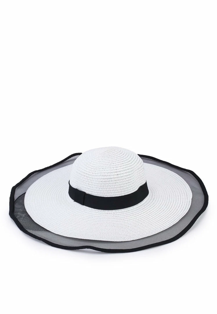 Milliot & Co Dahlia Straw Hat (White) Accessories