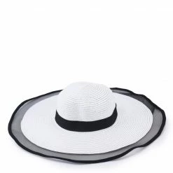 Milliot & Co Dahlia Straw Hat (White) Accessories