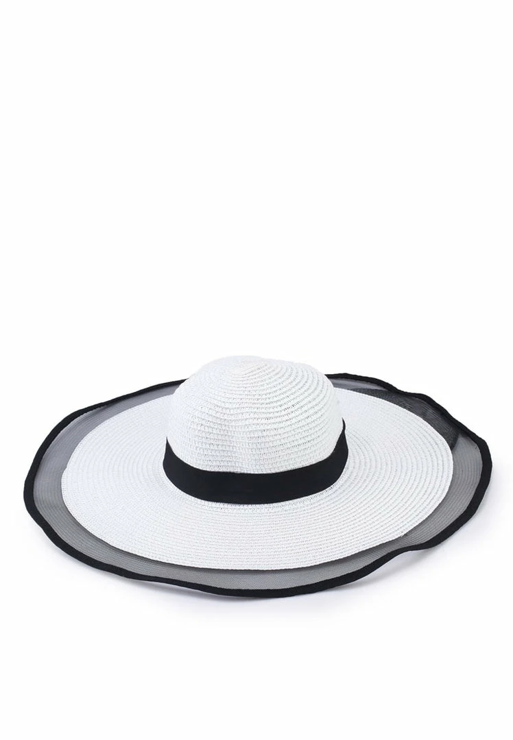 Milliot & Co Dahlia Straw Hat (White) Accessories