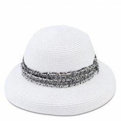 Milliot & Co Accessories Iris Straw Hat (White)