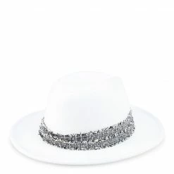 Milliot & Co Accessories Madeleine Fedora (White)