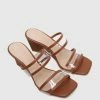 Milliotandco Shoes Candida Open Toe Wedges (Brown)