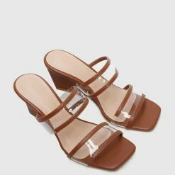 Milliotandco Shoes Candida Open Toe Wedges (Brown)