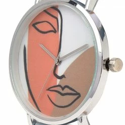 Milliotandco Candy Silver Leather Strap Watch (Steel Blue) Accessories