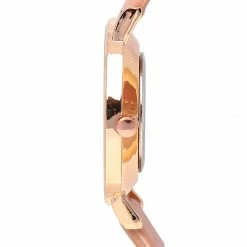 Milliotandco Accessories Carol Rose Gold Leather Strap Watch (Chestnut)