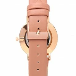 Milliotandco Accessories Carol Rose Gold Leather Strap Watch (Chestnut)