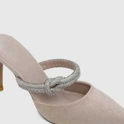 Milliotandco Cassidy Pointed Toe Heels (Beige)