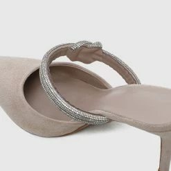 Milliotandco Cassidy Pointed Toe Heels (Beige)