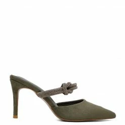 Milliotandco Cassidy Pointed Toe Heels (Green) Shoes