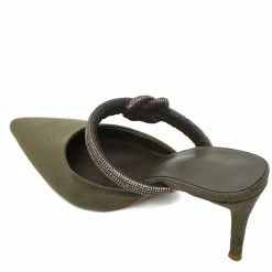 Milliotandco Cassidy Pointed Toe Heels (Green) Shoes