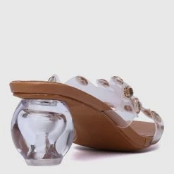 Milliotandco Cearra Open Toe Heels (Brown) Shoes