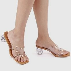 Milliotandco Cearra Open Toe Heels (Brown) Shoes