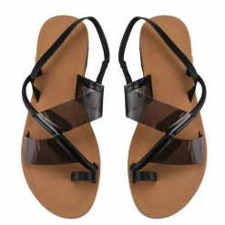 Milliotandco Dainty Toe Ring Flat Sandals (Black) Shoes