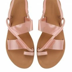 Milliotandco Dainty Toe Ring Flat Sandals (Pink)