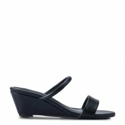 Milliotandco Shoes Daring Open Toe Wedges (Black)