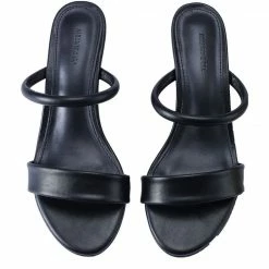 Milliotandco Shoes Daring Open Toe Wedges (Black)