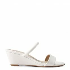 Milliotandco Daring Open Toe Wedges (White) Shoes