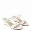 Milliotandco Daring Open Toe Wedges (White) Shoes