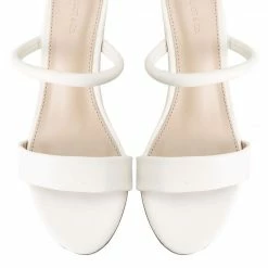 Milliotandco Daring Open Toe Wedges (White) Shoes