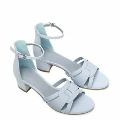Milliotandco Denice Open Toe Heels (Sky Blue)