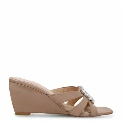 Milliotandco Dindraine Open Toe Wedges (Beige)
