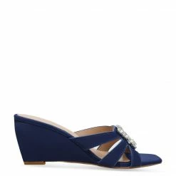 Milliotandco Dindraine Open Toe Wedges (Navy)