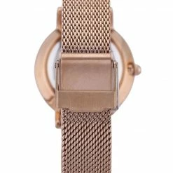 Milliotandco Evelyn Rose Gold Mesh Strap Watch (Salmon) Accessories