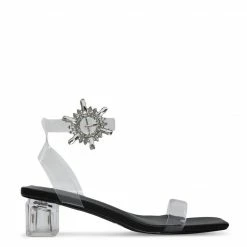 Milliotandco Fancy Gala Open Toe Heels (Black)