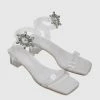 Milliotandco Fancy Gala Open Toe Heels (White) Shoes