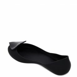 Milliot & Co Shoes Full Of Love Rounded Toe Jelly Ballerina Flats (Black)