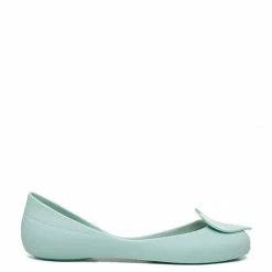 Milliot & Co Full Of Love Rounded Toe Jelly Ballerina Flats (Light Green) Shoes