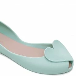 Milliot & Co Full Of Love Rounded Toe Jelly Ballerina Flats (Light Green) Shoes