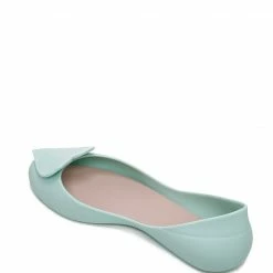 Milliot & Co Full Of Love Rounded Toe Jelly Ballerina Flats (Light Green) Shoes