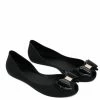 Milliot & Co Gelato Rounded Toe Jelly Ballerina Flats (Black)