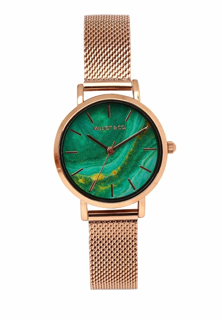 Milliotandco Holly Rose Gold Mesh Strap Watch (Salmon)