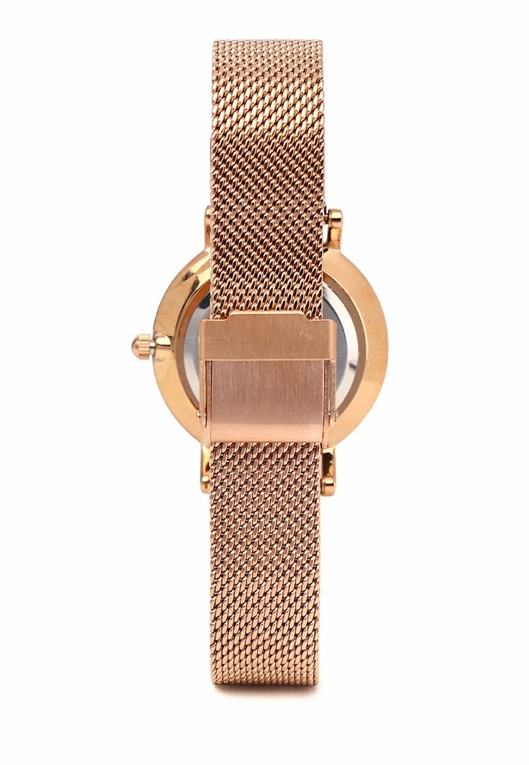 Milliotandco Holly Rose Gold Mesh Strap Watch (Salmon)