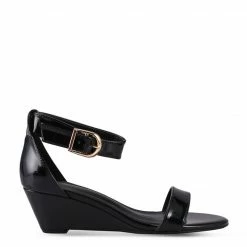 Milliotandco Shoes Independent Open Toe Wedges (Black)