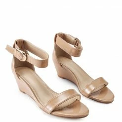 Milliotandco Independent Open Toe Wedges (Brown) Shoes