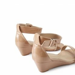 Milliotandco Independent Open Toe Wedges (Brown) Shoes