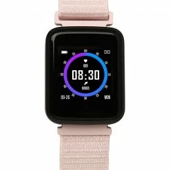 Milliotandco Jasper Woven Nylon Strap Smart Watch (Pink) Accessories