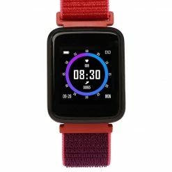 Milliotandco Jasper Woven Nylon Strap Smart Watch (Red)