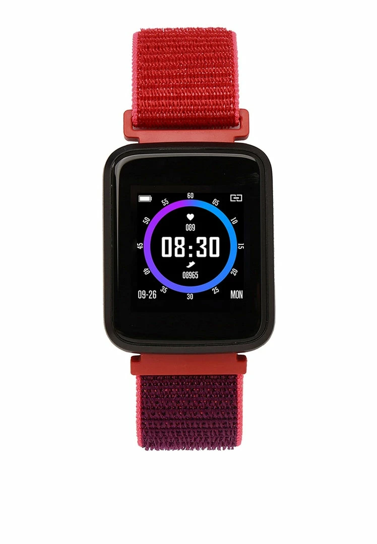 Milliotandco Jasper Woven Nylon Strap Smart Watch (Red)