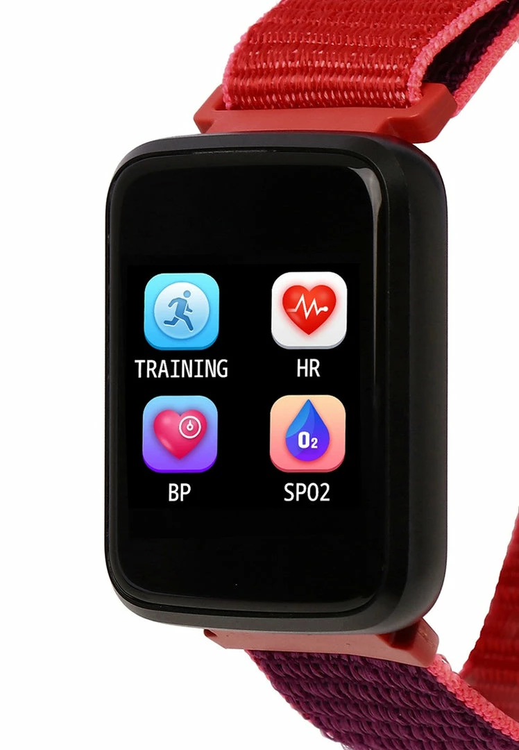 Milliotandco Jasper Woven Nylon Strap Smart Watch (Red)