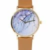 Milliotandco Jewel Gold Leather Strap Watch (Beige)