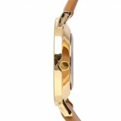 Milliotandco Jewel Gold Leather Strap Watch (Beige)