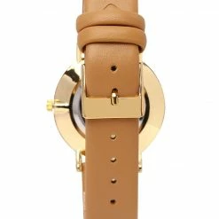 Milliotandco Jewel Gold Leather Strap Watch (Beige)