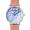 Milliotandco Jewel Silver Leather Strap Watch (Chestnut) Accessories