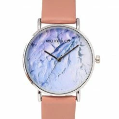 Milliotandco Jewel Silver Leather Strap Watch (Chestnut) Accessories