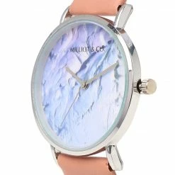 Milliotandco Jewel Silver Leather Strap Watch (Chestnut) Accessories